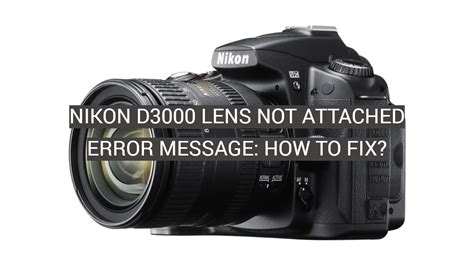 Nikon Lens Error Message