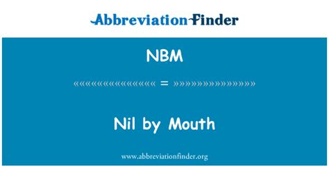 nil by mouth abbreviation