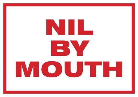 nil by mouth meaning nhs