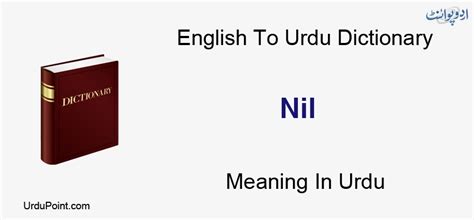 nil meaning in urdu