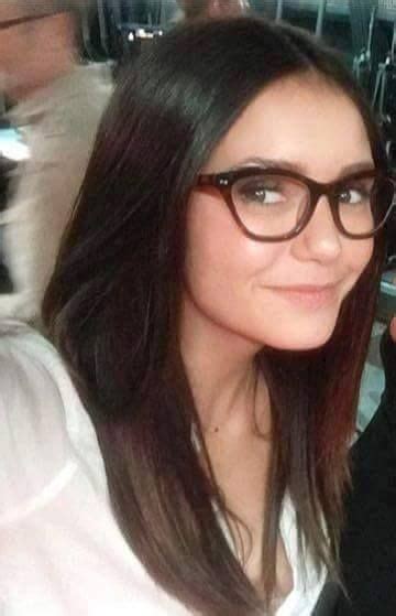 nina dobrev with glasses