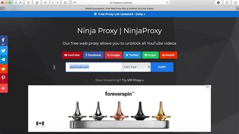 New Proxy List Proxy site details for