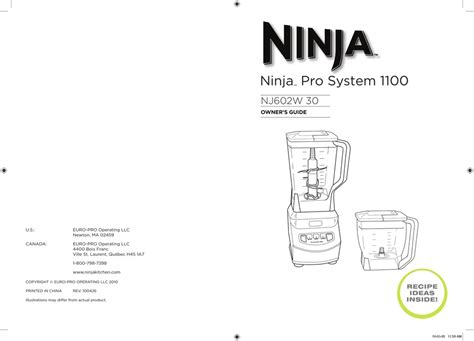 ninja blender pro system 1100 manual