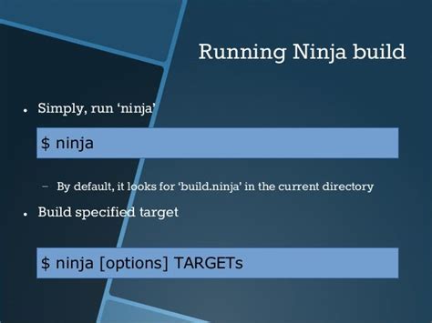 ninja build system tutorial