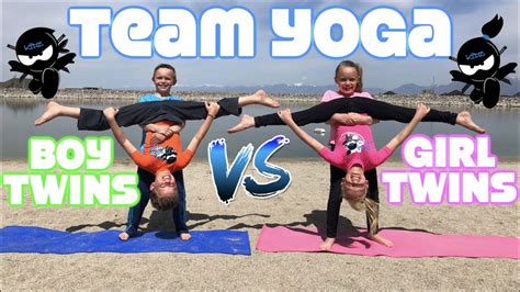 ninja kids boys versus girls yoga challenge