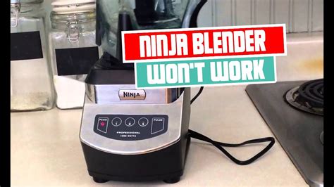 Ninja Professional Blender Error Message