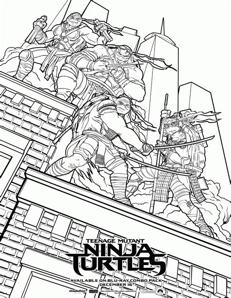 Ninja Turtle Coloring Pages 2014