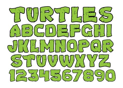 ninja turtle letters font