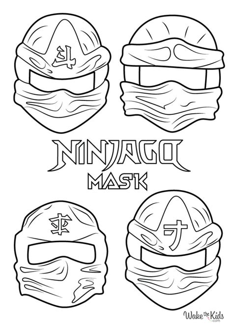 Ninjago Mask Coloring Pages