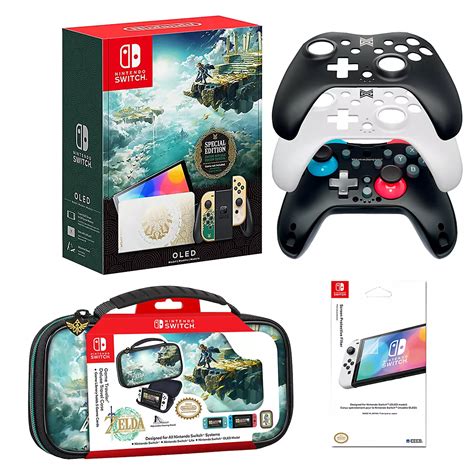 nintendo switch oled model console bundle with case and wireless controller