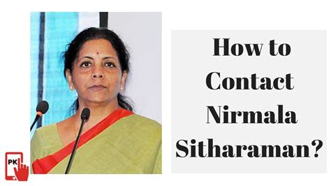 nirmala sitharaman contact details