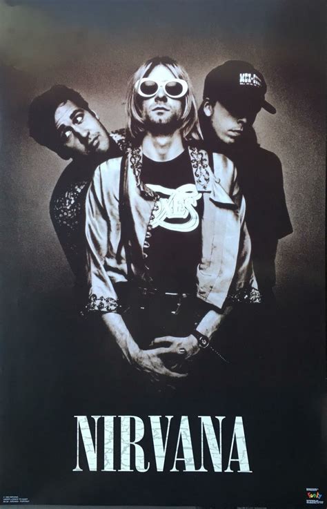 Nirvana Poster Black And White