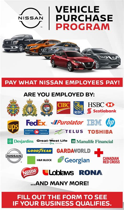 nissan employee parts purchase
