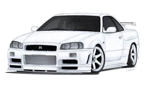 nissan gtr skyline drawings