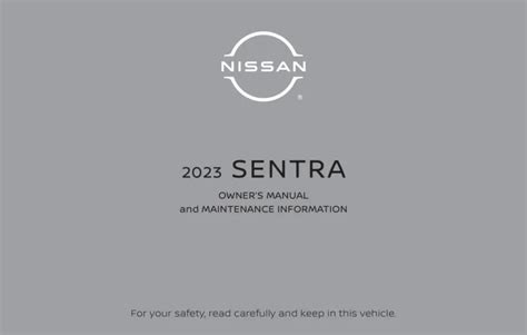 nissan sentra 2023 owners manual