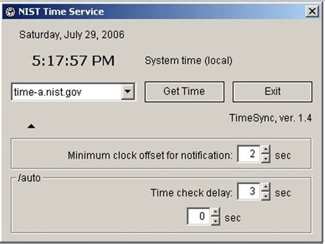 nist time sync