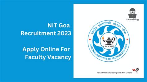 nit goa faculty recruitment 2023