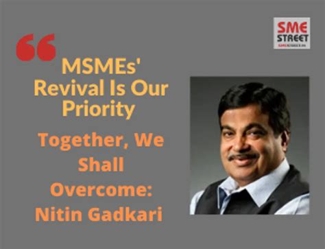 nitin gadkari tweets on msme sector revival
