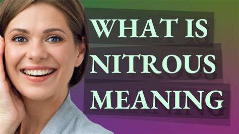 Nitrous Meaning Slang