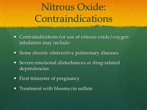 Nitrous Oxide Contraindications Asthma
