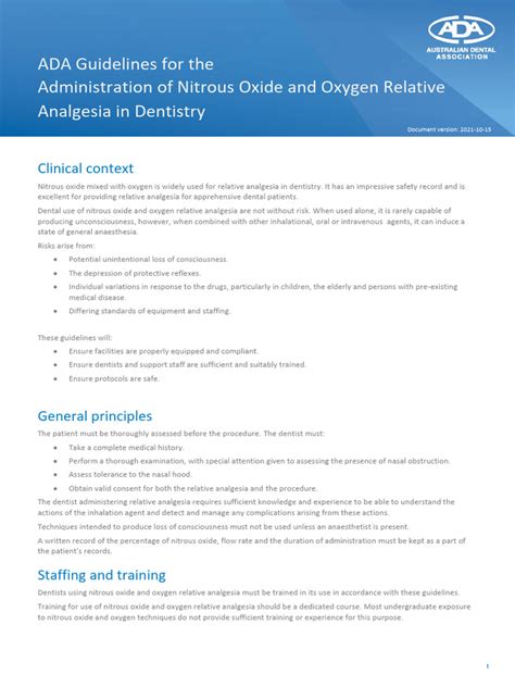 Nitrous Oxide Guidelines Uk