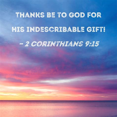 niv 2 corinthians 9:15