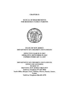 nj dcf manual of requirements