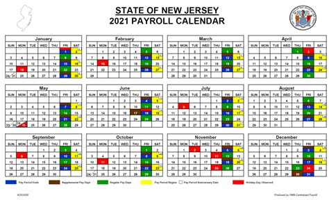 nj state employee calendar 2024