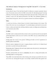 nmc code of conduct reflection examples