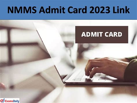 nmms admit card download 2023