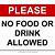 no food or drink sign printable