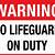 no lifeguard on duty sign printable