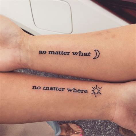no matter where, no matter what, mother daughter tattoos on wrist, leg