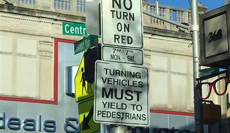 R13A (CA) NO RIGHT TURN ON RED (SYMBOL) SIGN – Main Street Signs