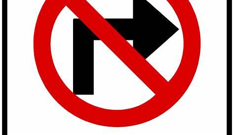 NO (LEFT OR RIGHT) TURN SIGN | Buy Now | Discount Safety Signs Australia