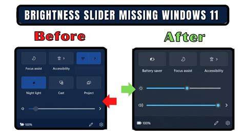 no brightness slider windows 11 solution