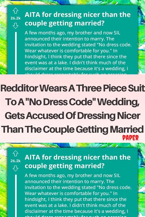 No Dress Code Wedding