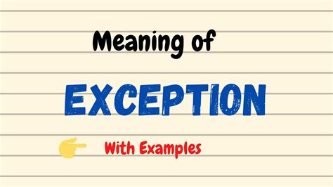 no exception meaning in tagalog