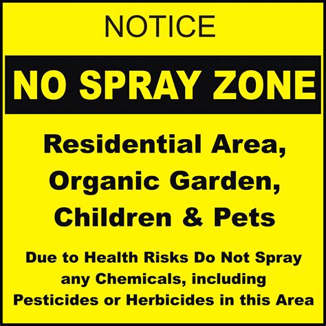no herbicide spraying signs