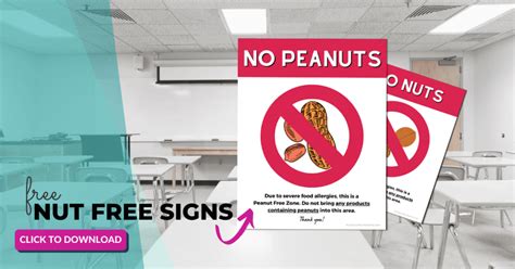 No Nuts School Sign Printable