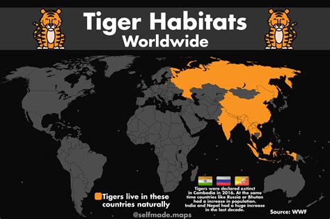 no of tigers in world 2024