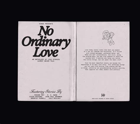 no ordinary love hinge