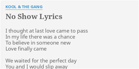 No Show Lyrics