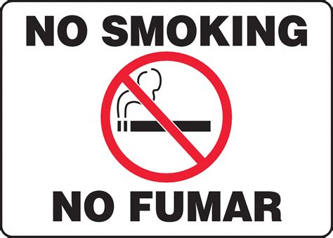 no smoking in spanish
