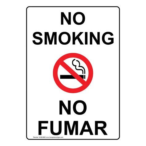 no smoking sign in english and spanish