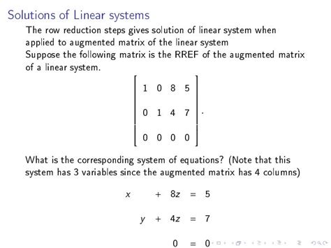 no solution rref matrix