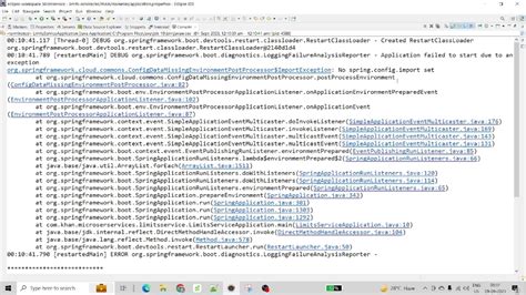 no springconfigimport property has been defined