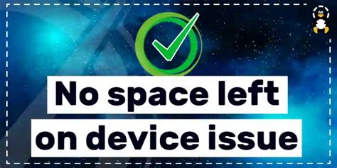 Linux no space left on device Quick Fix