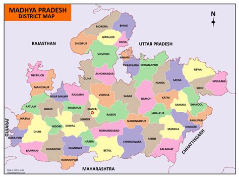 no. of districts in mp