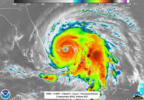noaa hurricane center projections dorian